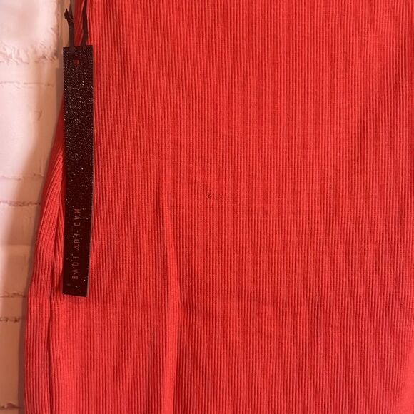 Mad for Love Long Sleeve Double Zipper Pencil Dress in the color Rust size Small - Picture 12 of 13